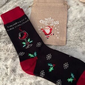 STOCKING STUFFER. NWOT. The Festive Black and Red Christmas Socks